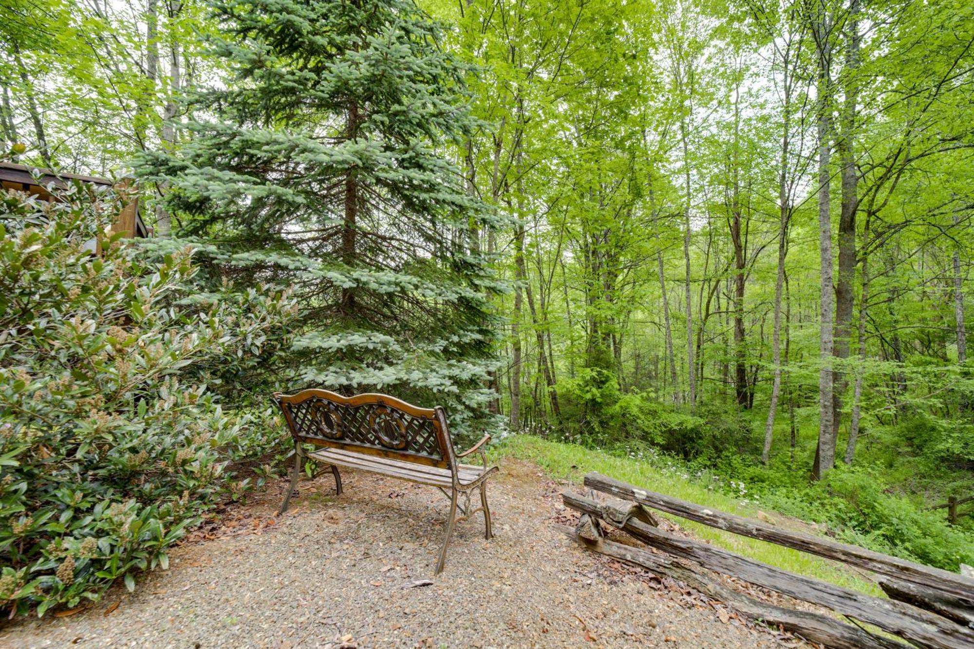 Peaceful Smoky Mountain Cabin With Deck And Fire Pit! Villa Waynesville Eksteriør billede